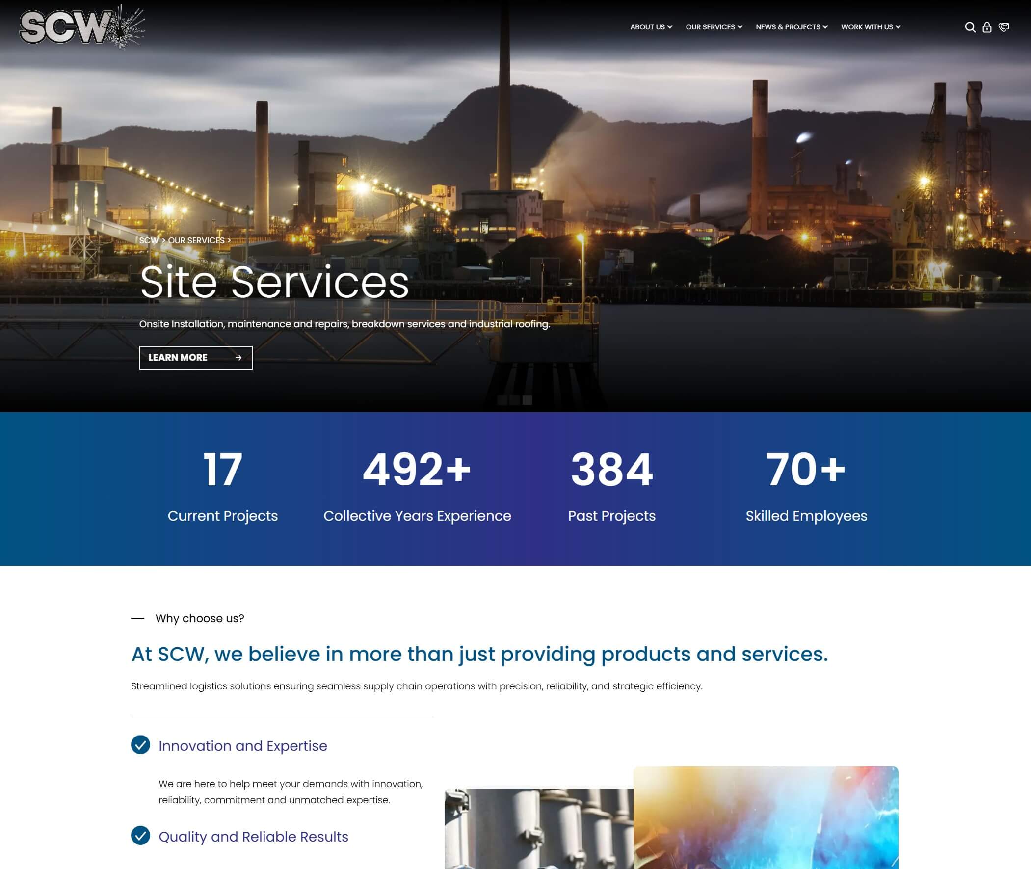 Website Design & Development for SCW Fabrications