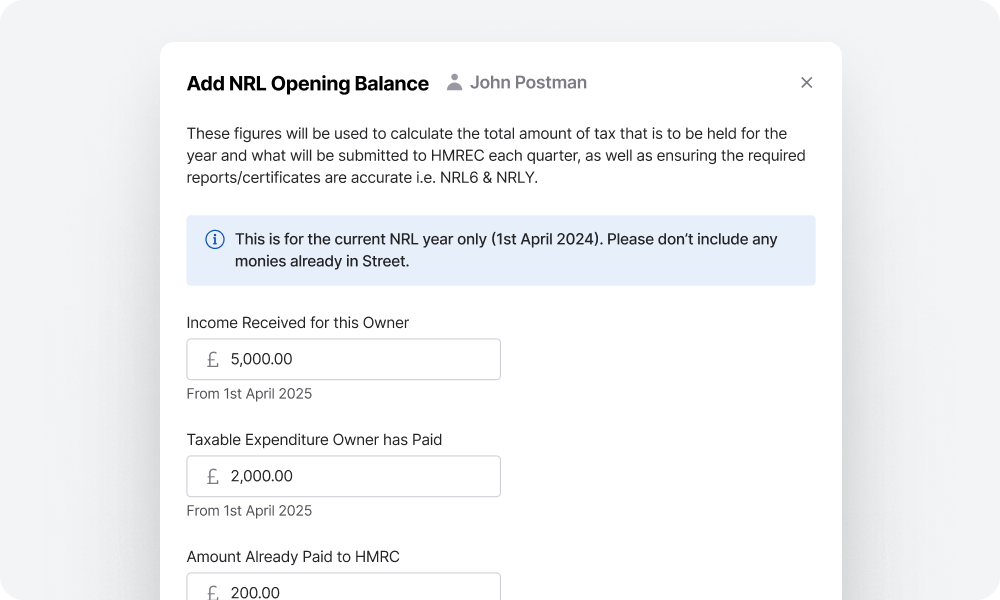 Stay accurate with editable NRL balances.