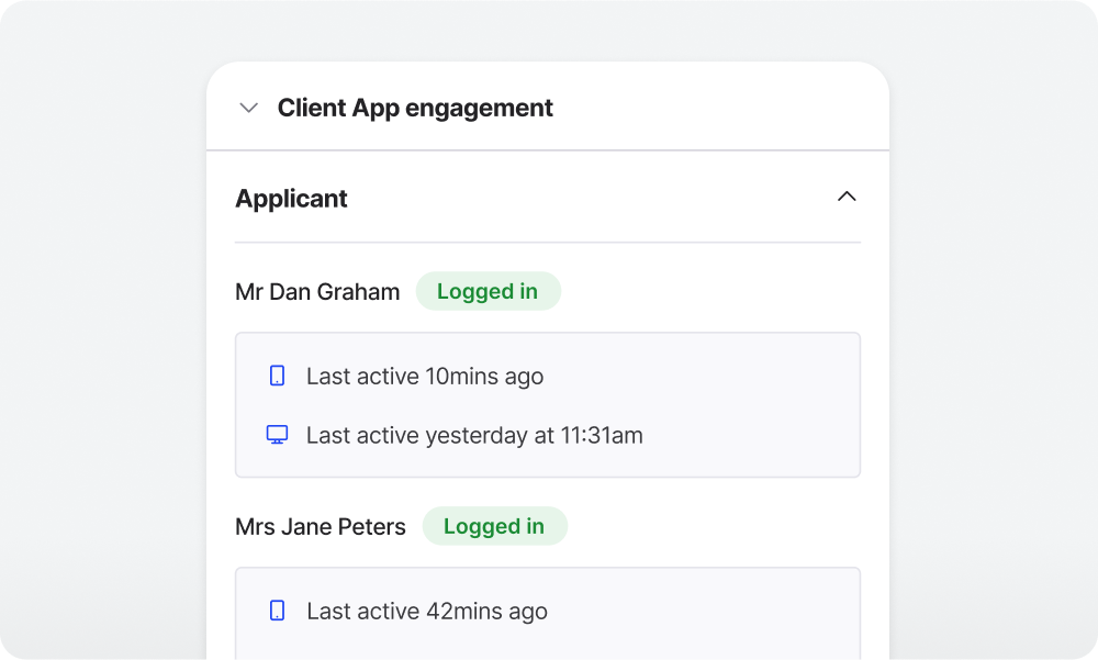 Track platform usage and keep clients moving.