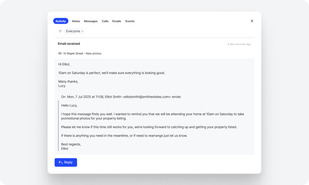 Keep conversations and deals in motion.