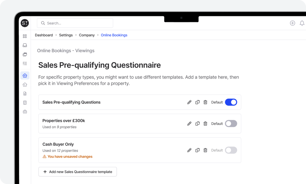 Smarter applicant qualification with custom questionnaires.