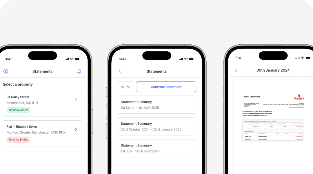 Tenant statements at their fingertips.
