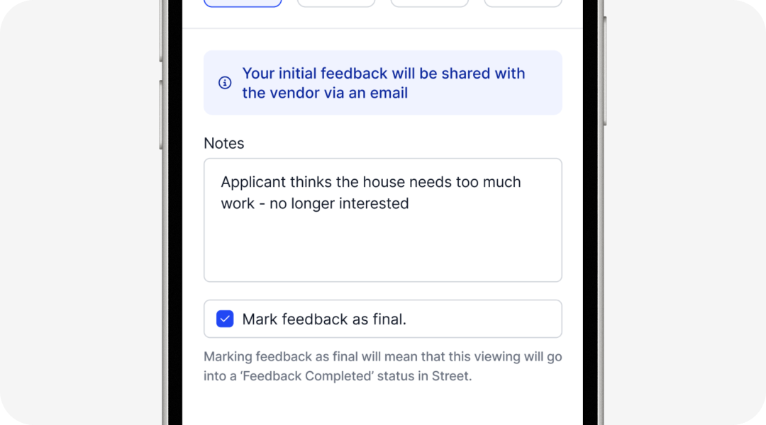 Mark feedback as final.
