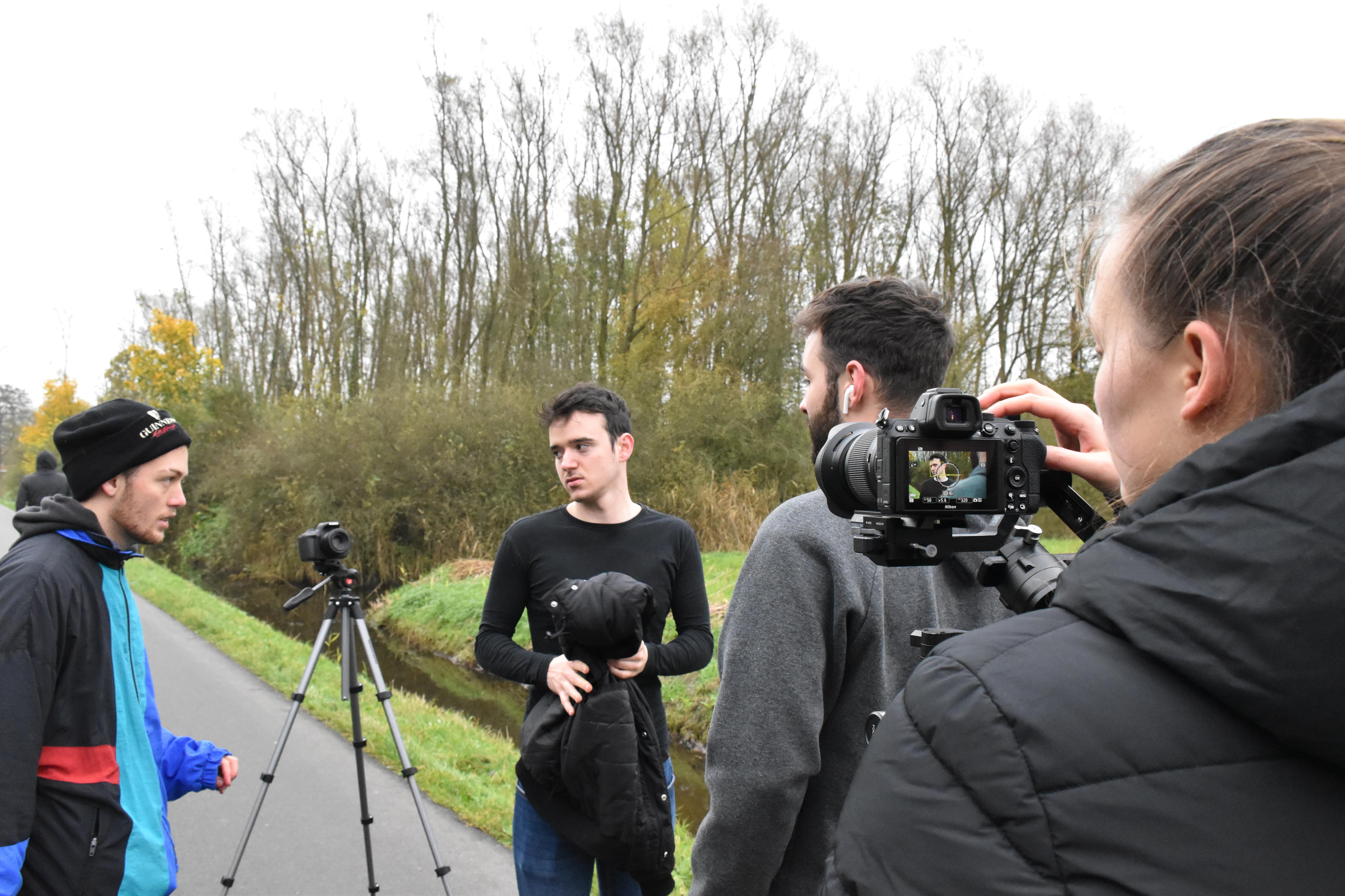 A shooting day outside in the fields