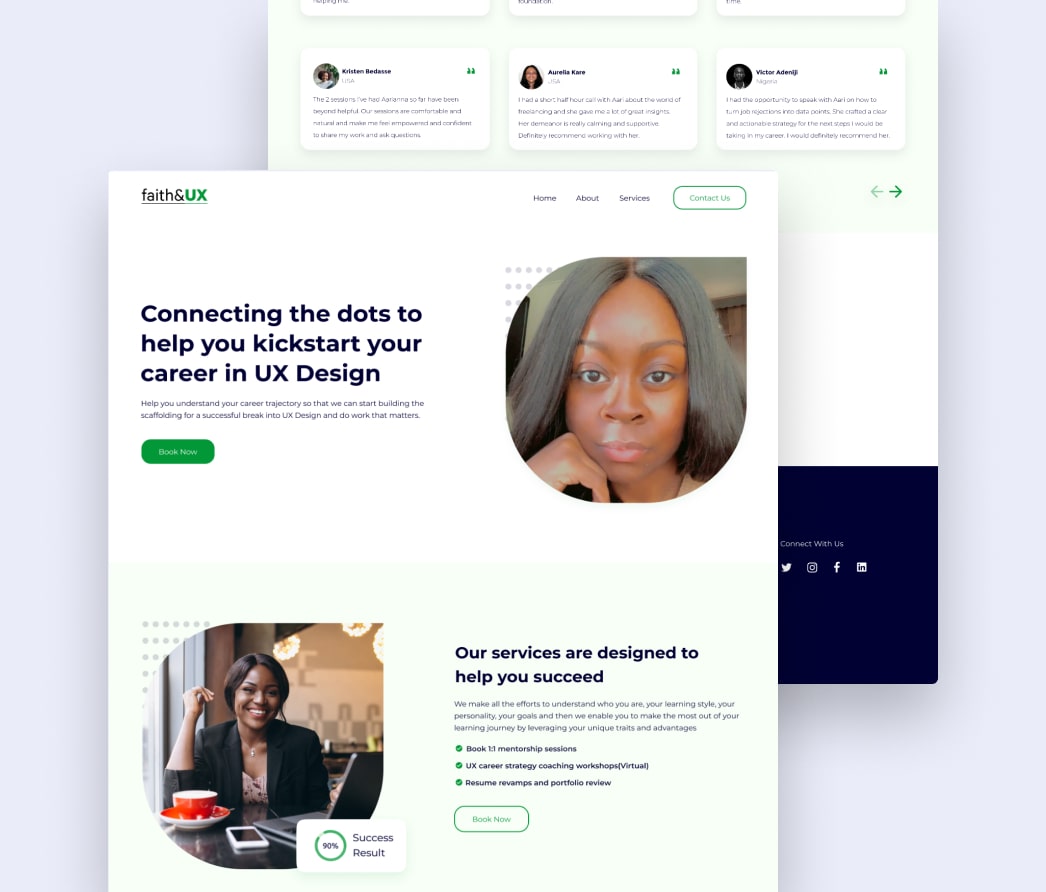 A mockup of a project