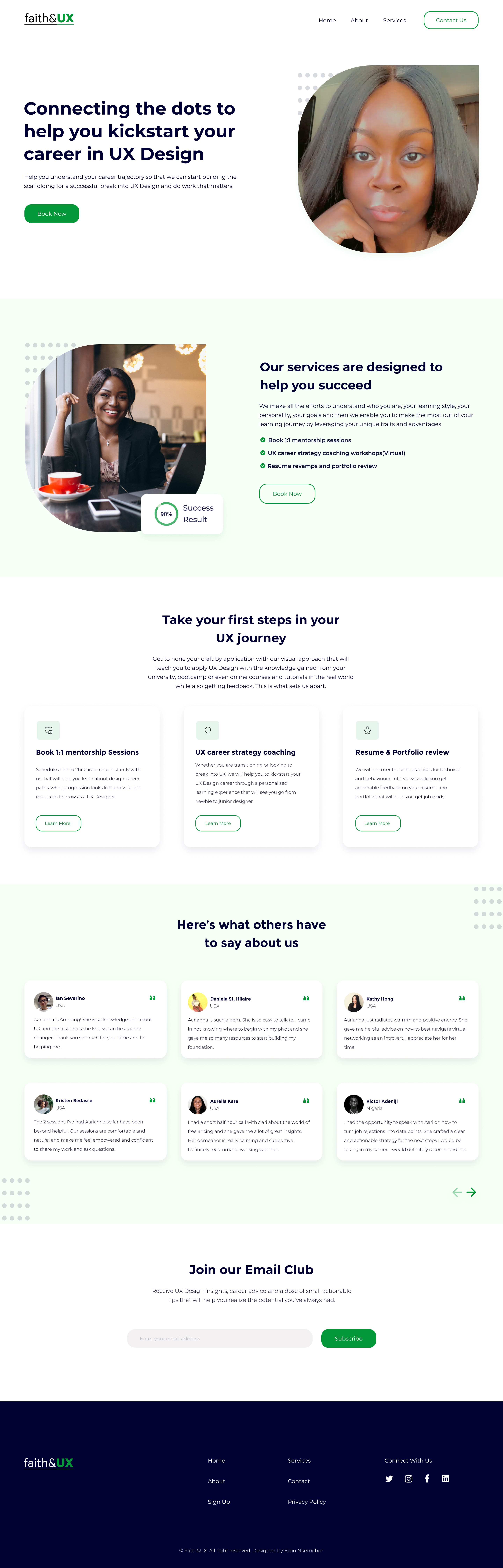 A screenshot of web page