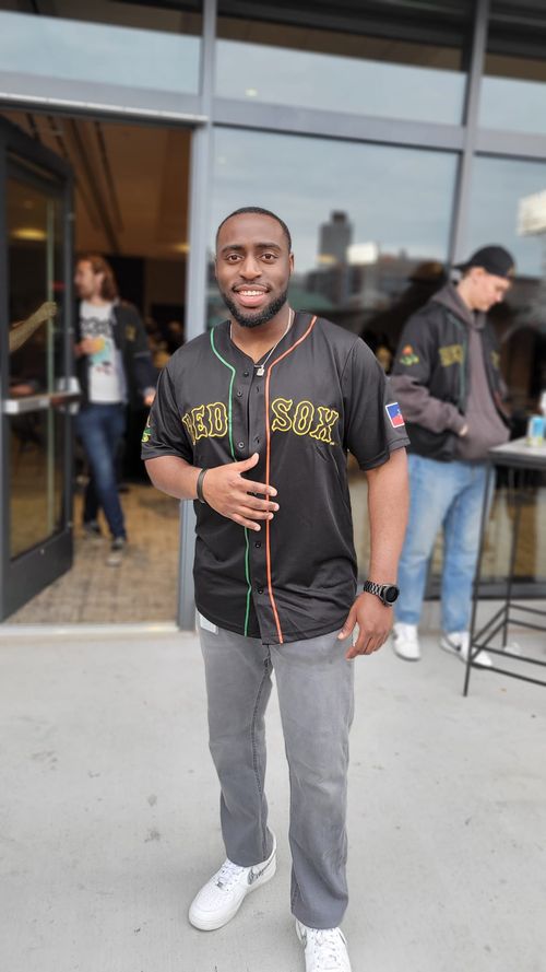 Jae posing with Junteenth Jersey