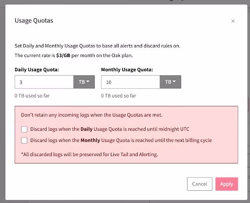LogDNA-Feature-Usage-Quotas-Daily-Monthly-Quotas