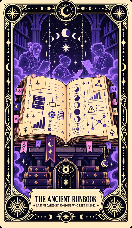 The Ancient Runbook original tarot artwork