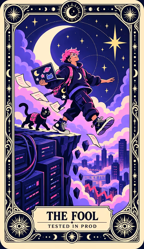 The Fool original tarot artwork