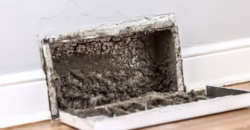 Very dirty residential air vent