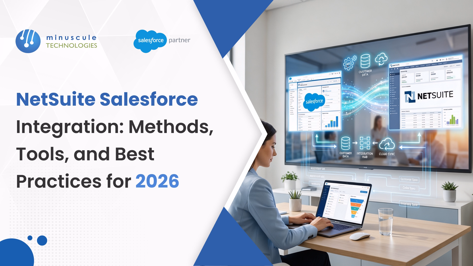 NetSuite Salesforce integration data flow showing CRM and ERP sync between platforms