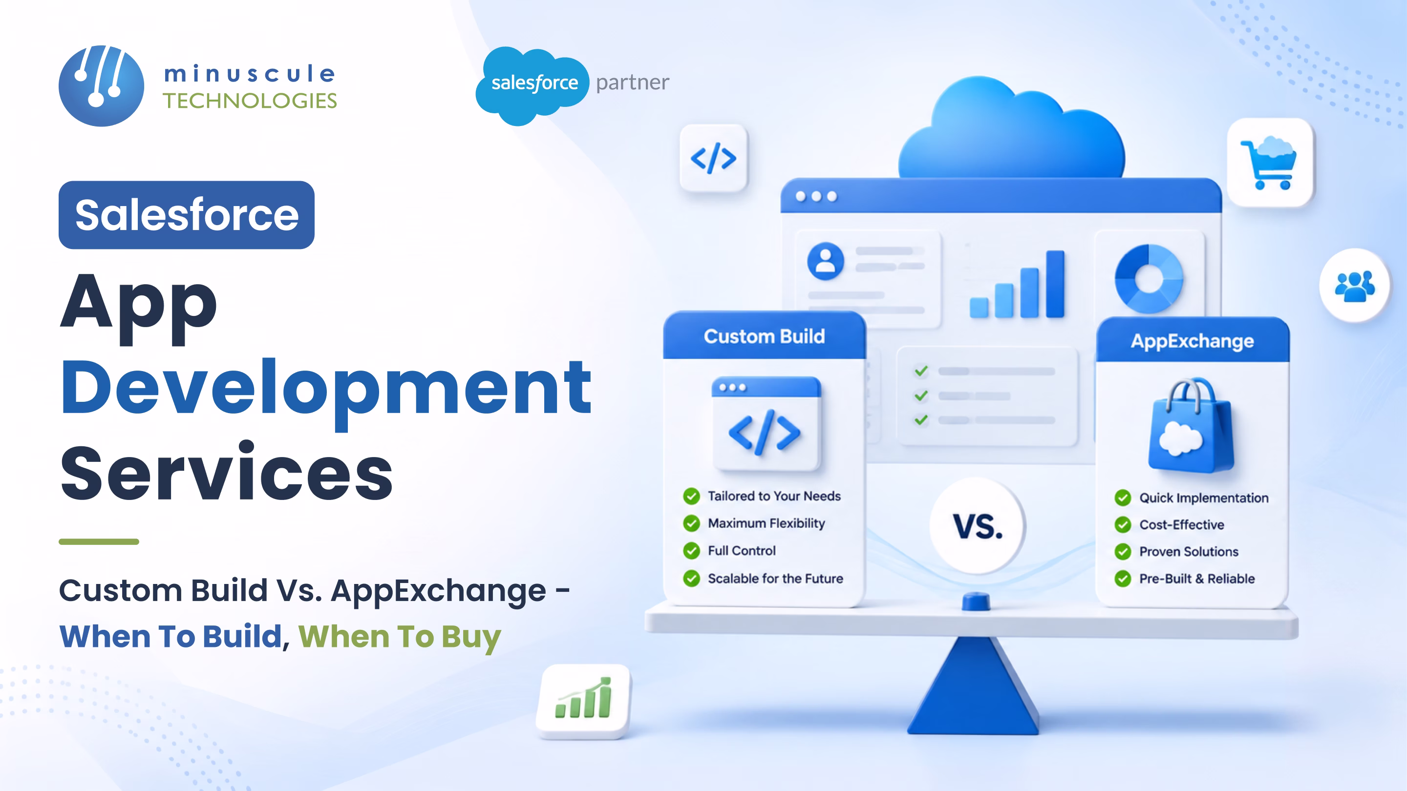Salesforce App Development Services: Custom Build vs. AppExchange - When to Build, When to Buy
