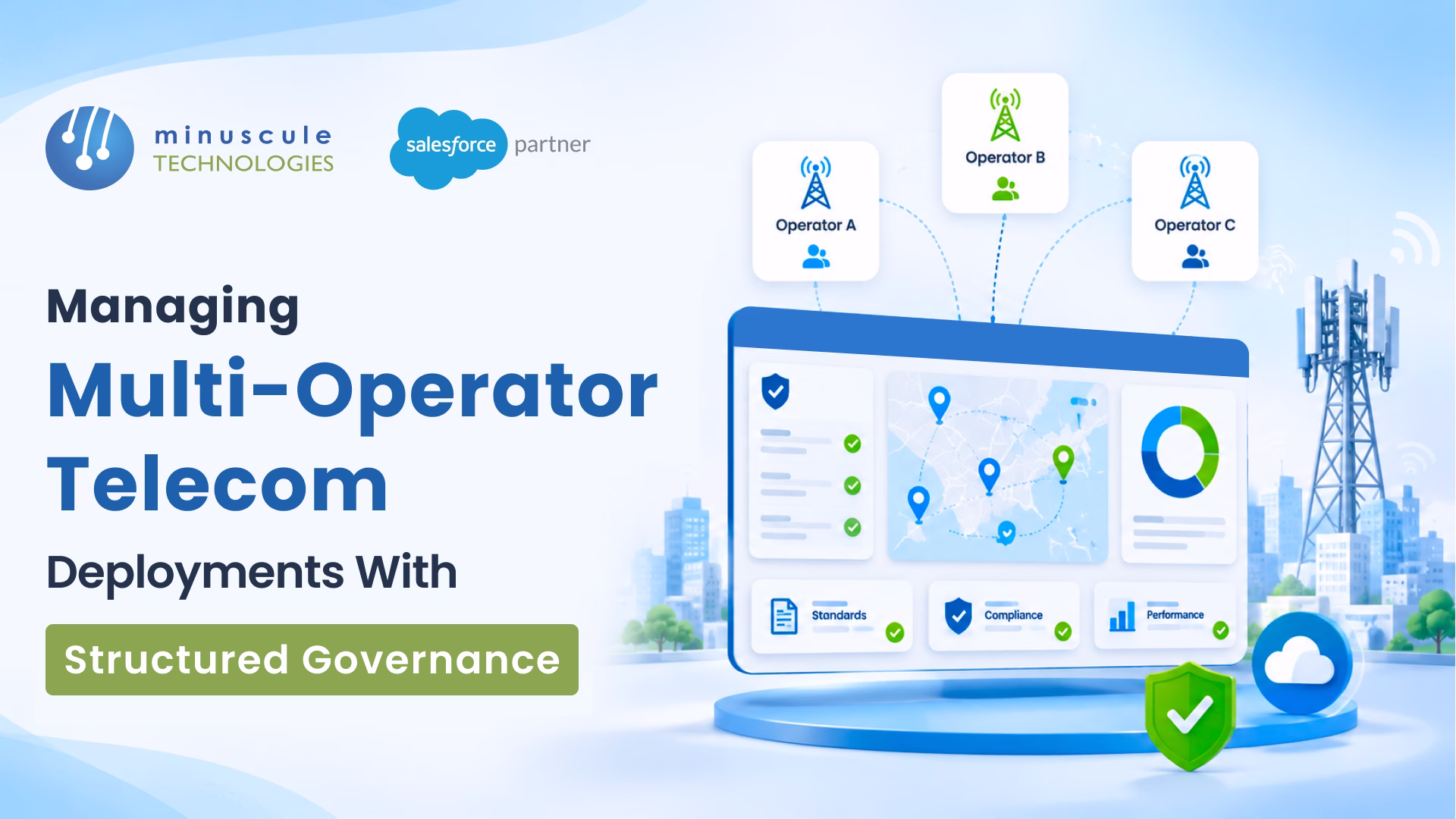 Multi-operator telecom deployment governance dashboard tracking parallel approval workflows