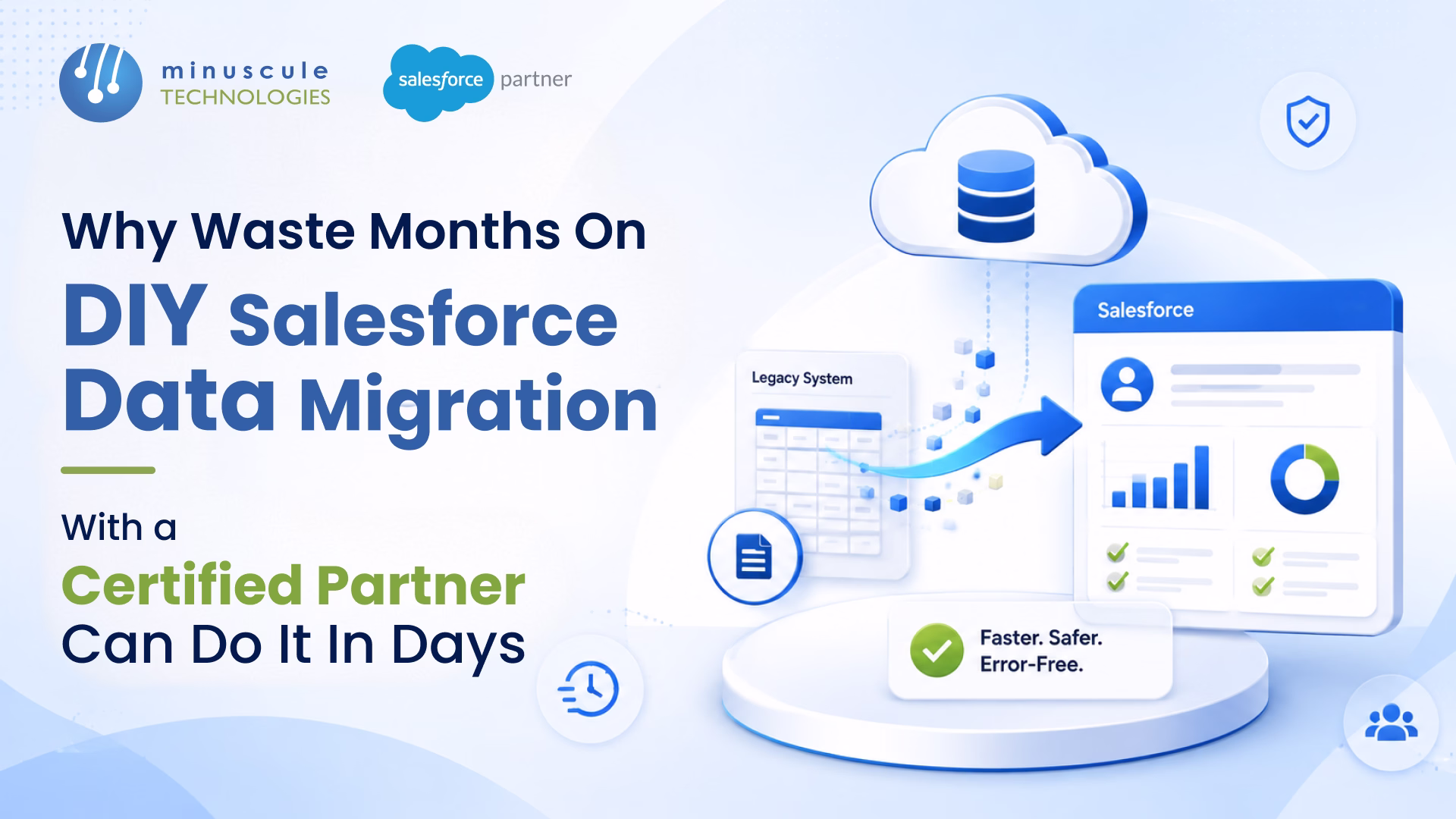Salesforce data migration DIY versus certified partner timeline comparison