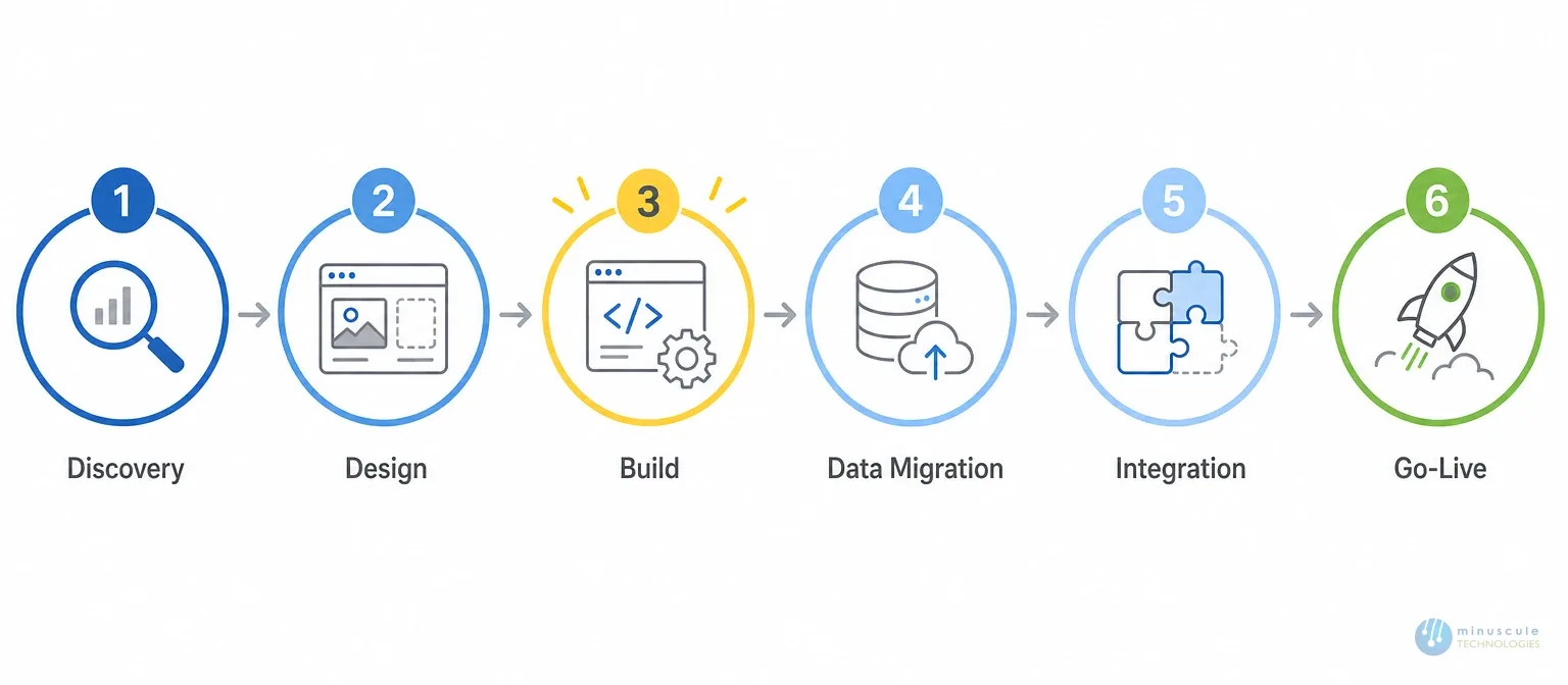 Salesforce implementation phases flow | Minuscule