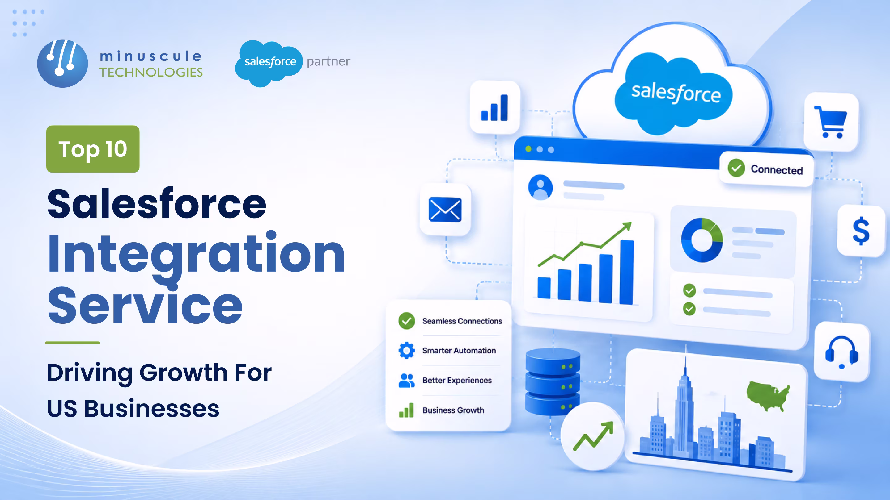 Salesforce integration services connecting CRM, ERP, and business apps for US businesses