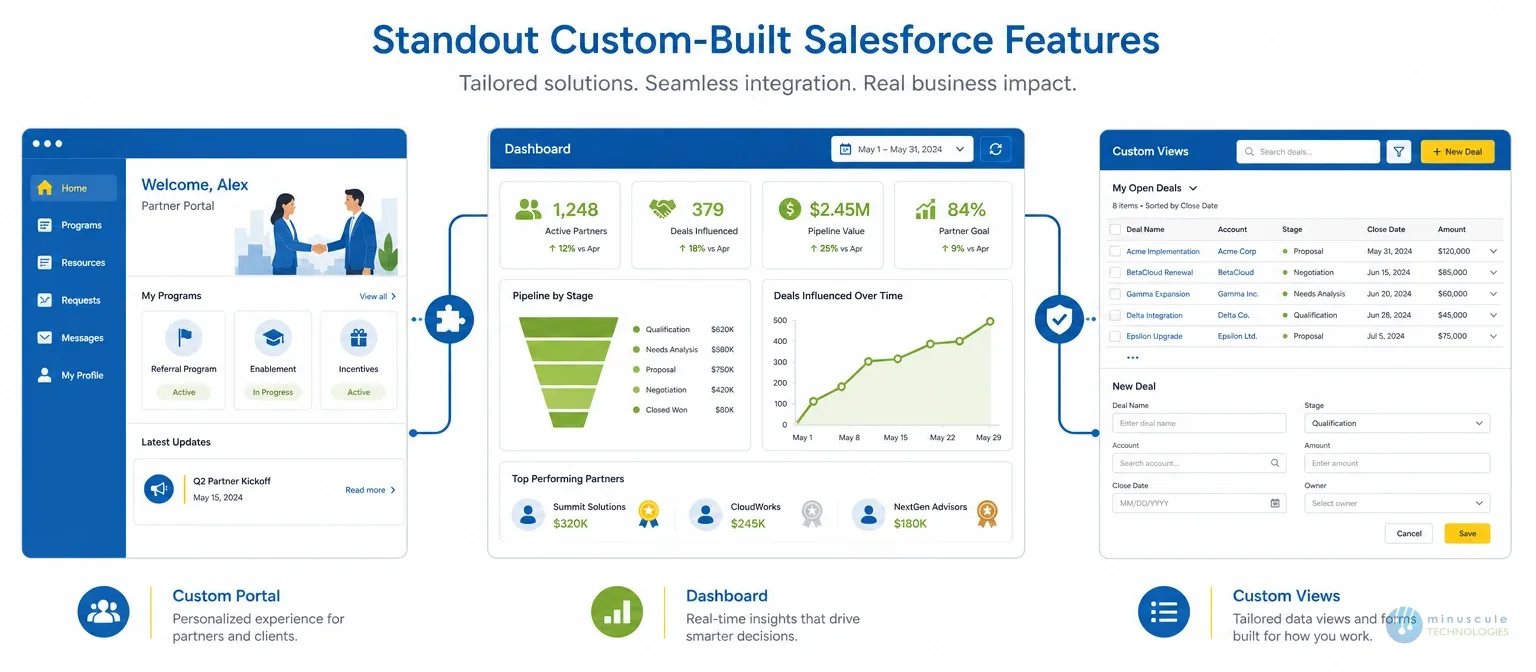 Standout custom portals dashboards and views | Minuscule