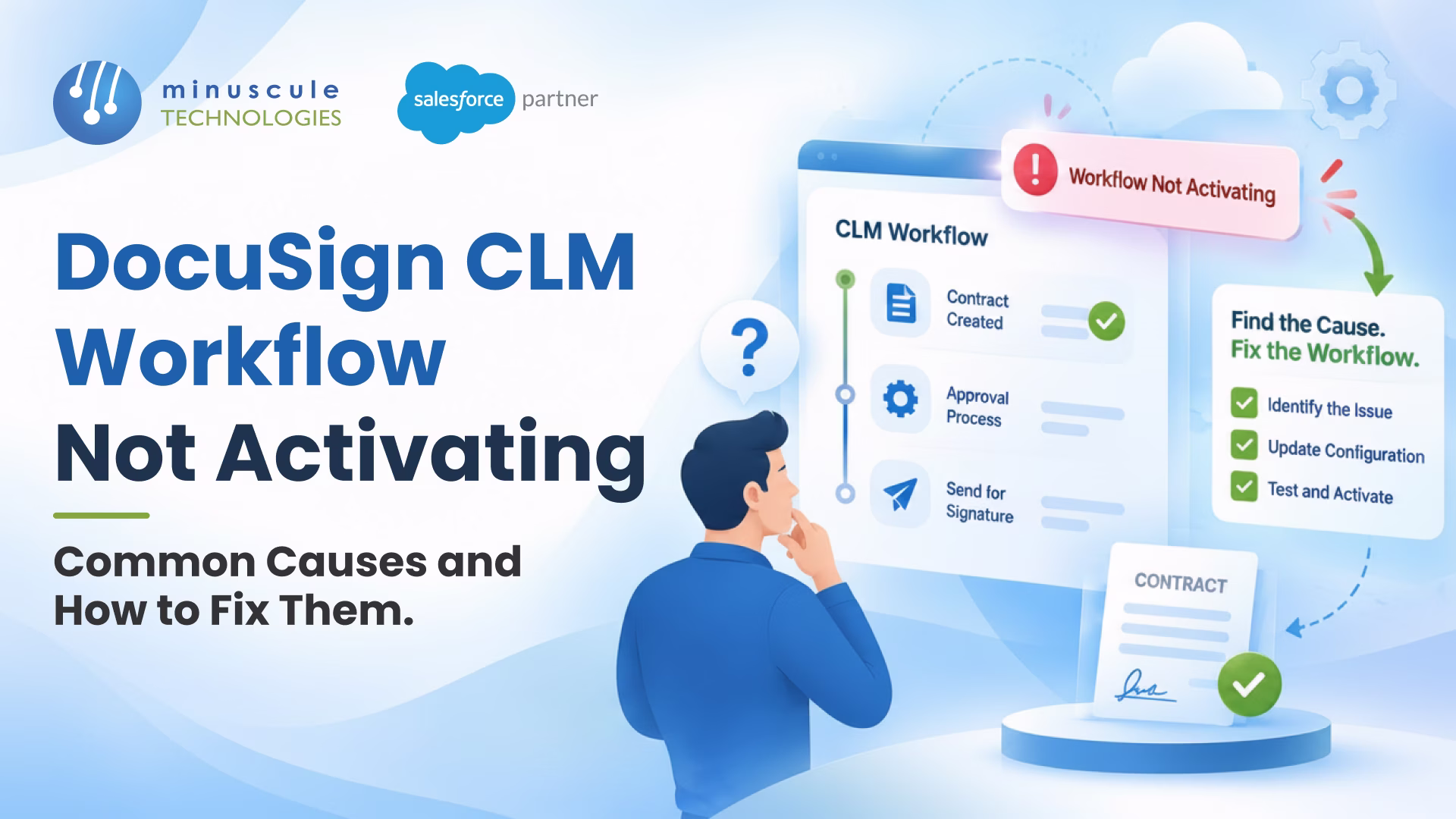 DocuSign CLM workflow not activating - common causes and fixes for Salesforce-driven contract workflows
