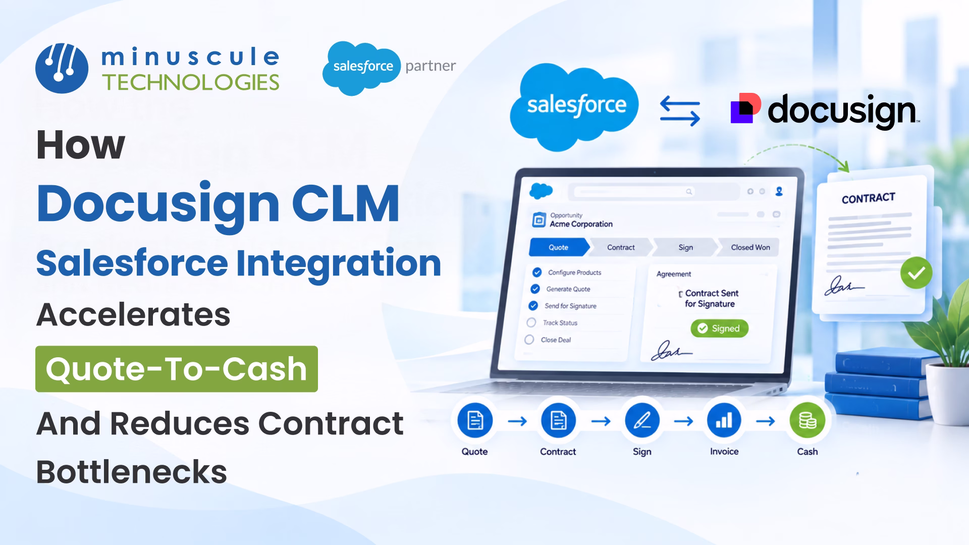 DocuSign CLM and Salesforce integration accelerating quote-to-cash and clearing contract bottlenecks