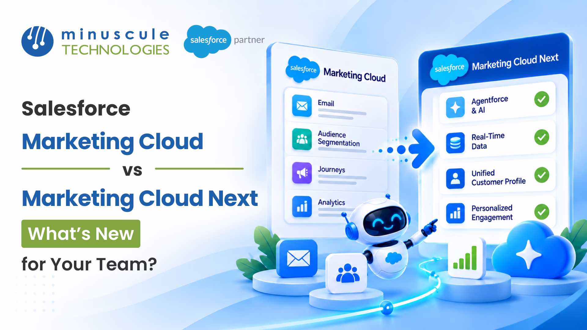 Salesforce Marketing Cloud vs Marketing Cloud Next comparison of features, pricing, and migration