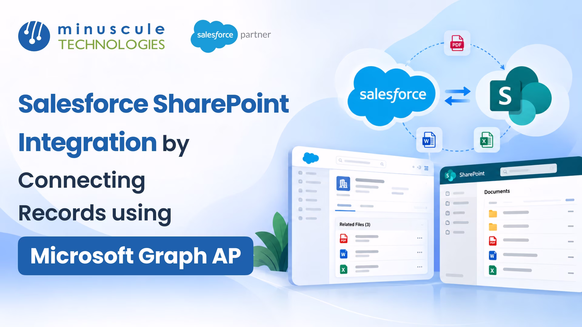 Salesforce SharePoint integration linking Salesforce records to SharePoint folders through Microsoft Graph API