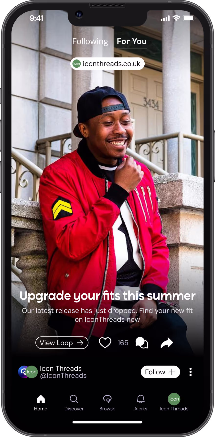 Ui phone showing loop on chatloop app