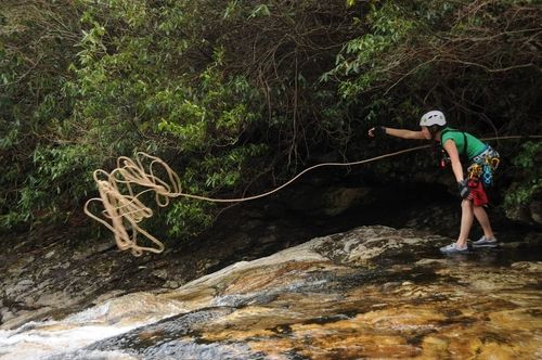 woman throwing a rope