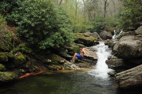 cannon ball into swimming hole