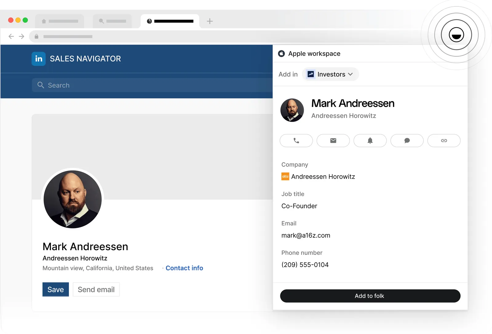 folk social selling CRM