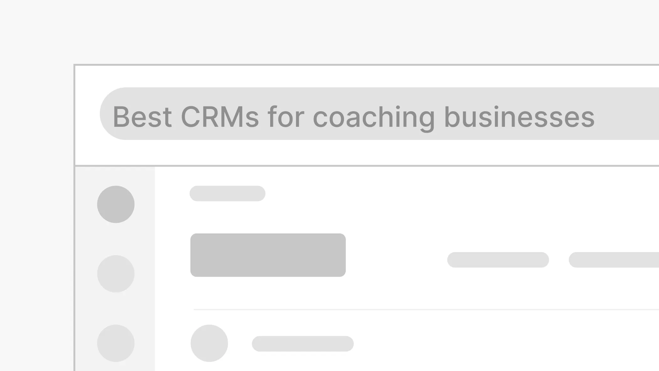 Best CRM for coaching businesses