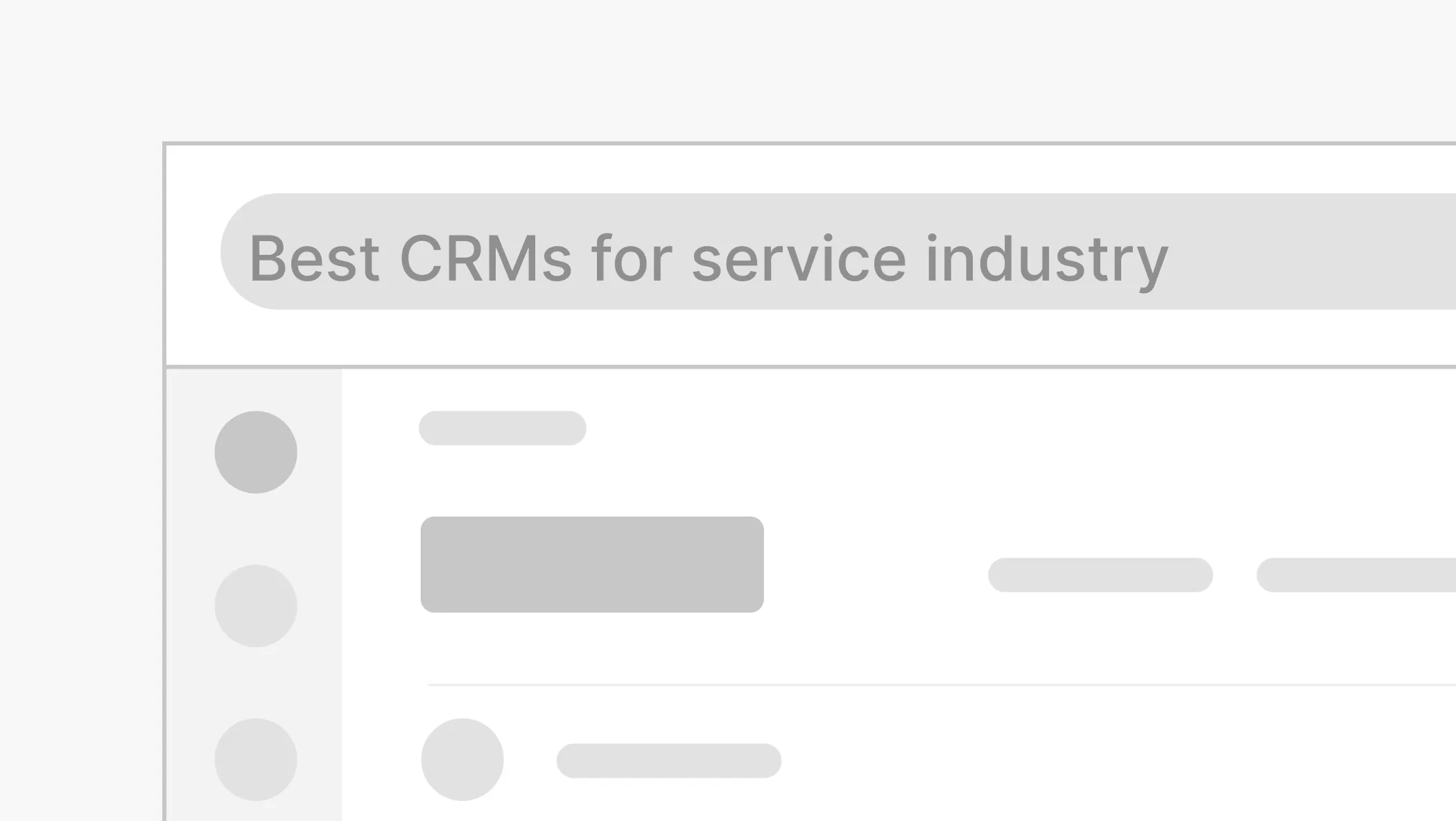 Best CRM for service industry
