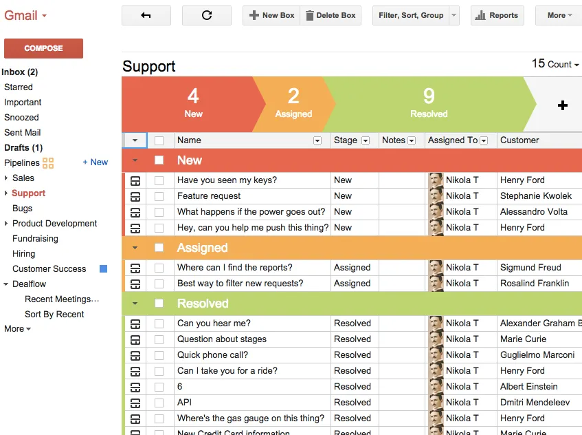 Streak CRM Gmail