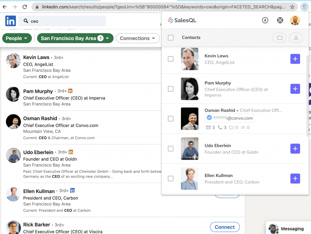 SalesQL display