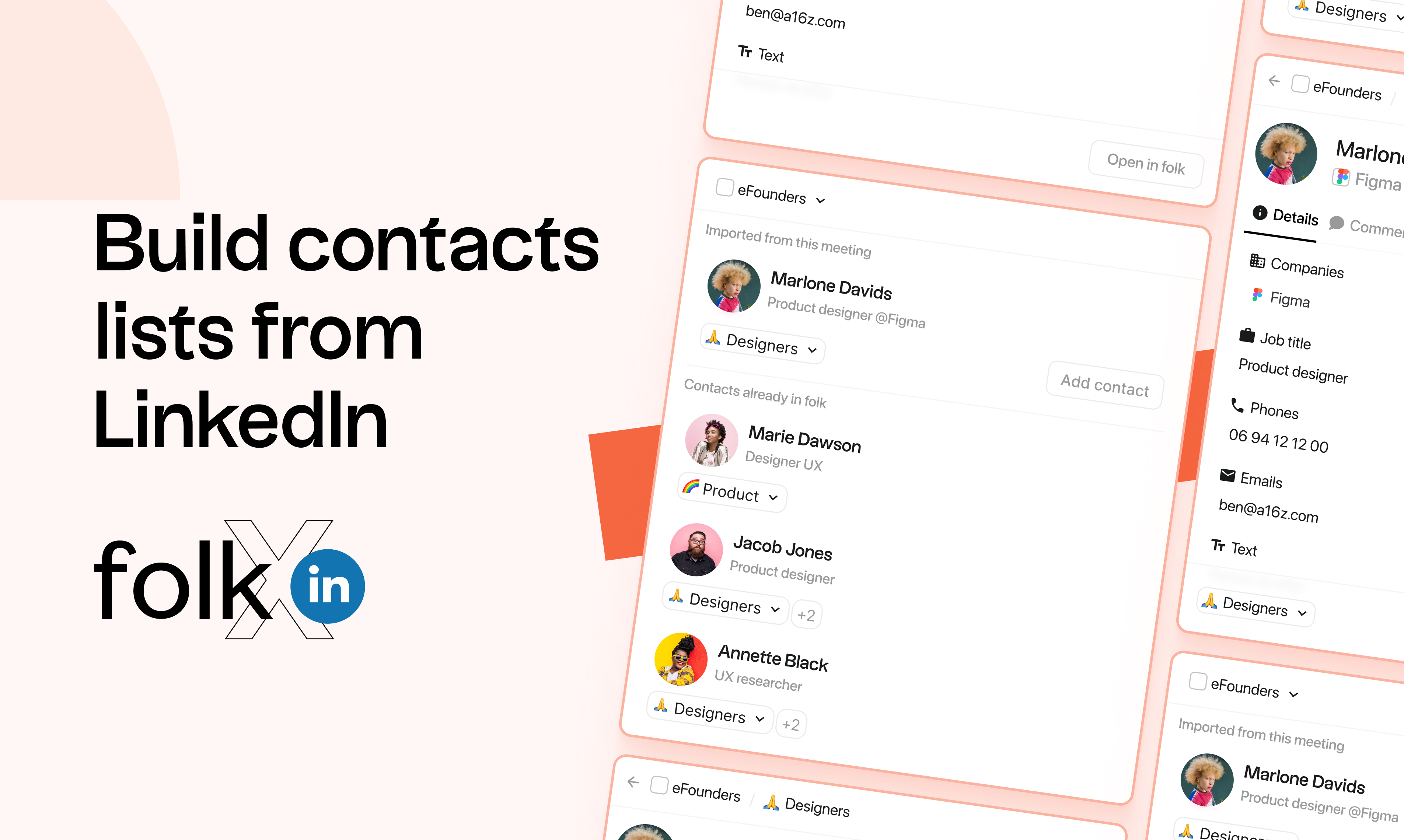 folk Chrome extension display