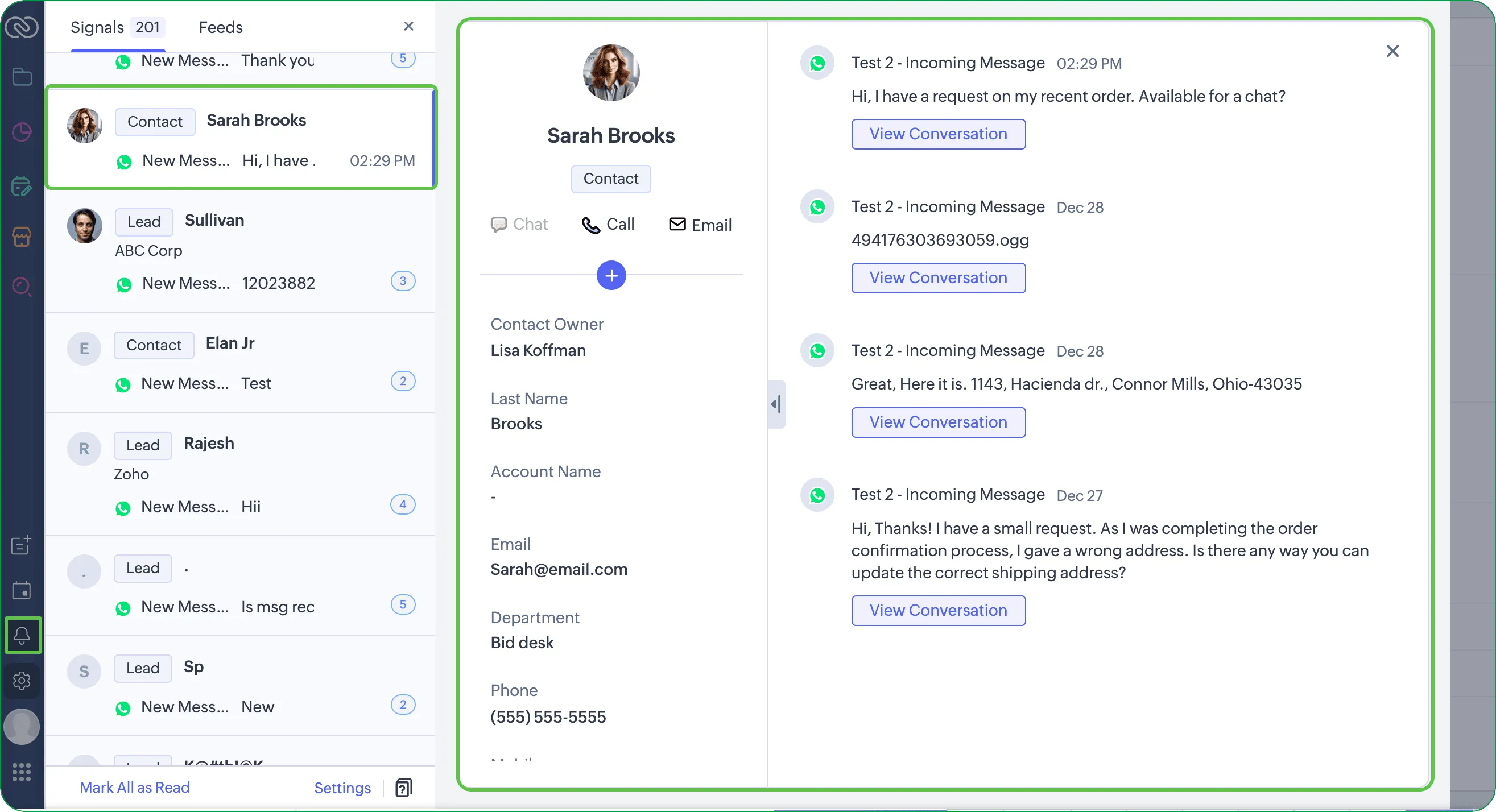 Pipeline de Zoho CRM
