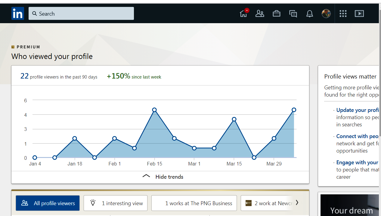 linkedin views