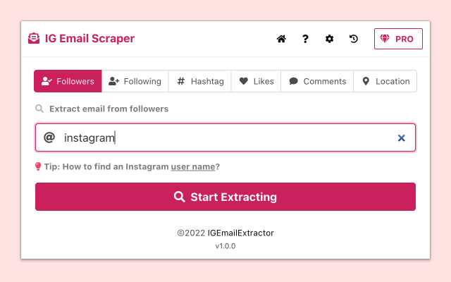 Email Scraper for Ins