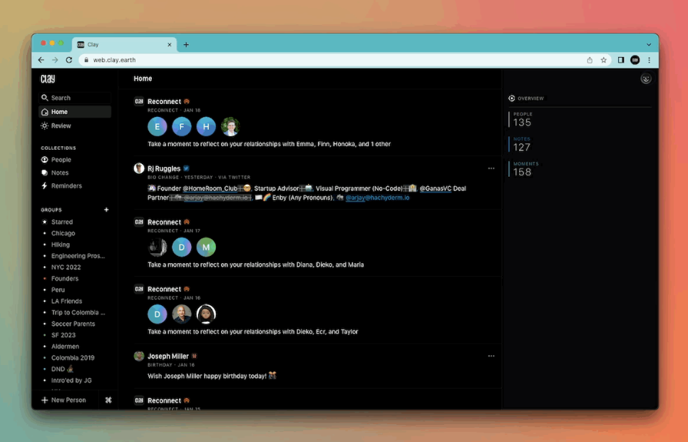 Clay CRM daily brief
