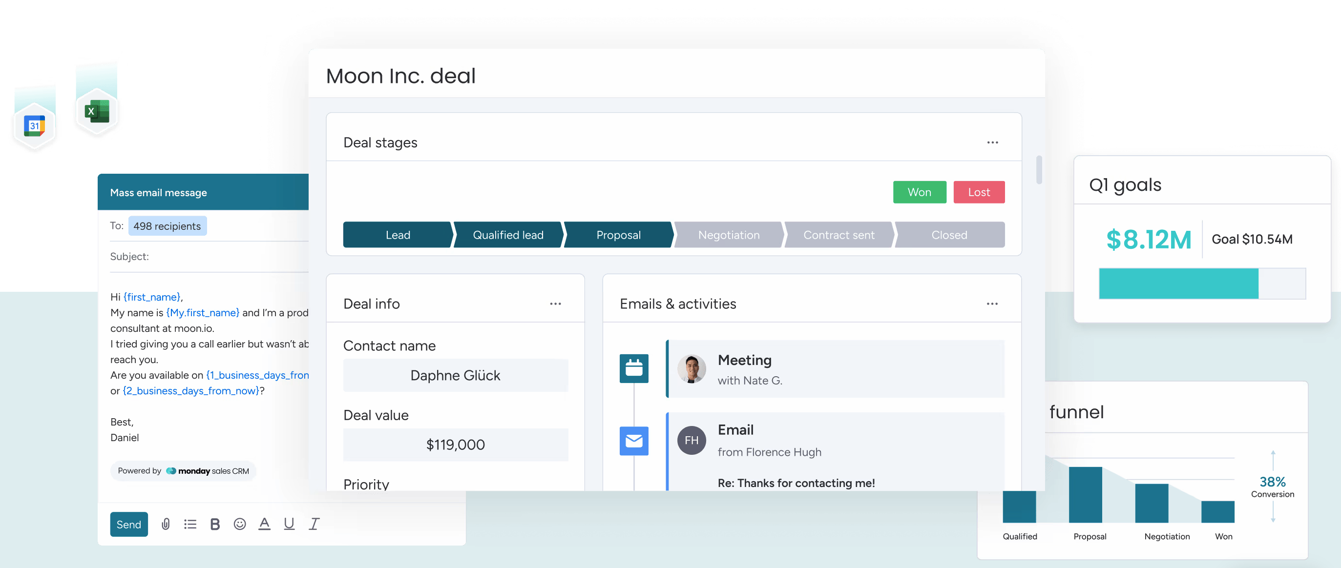 Monday.com's sales CRM