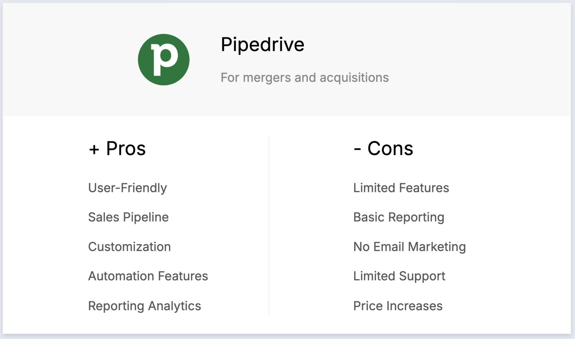 pipedrive m&a