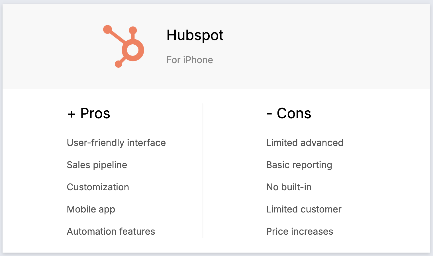 hubspot key features