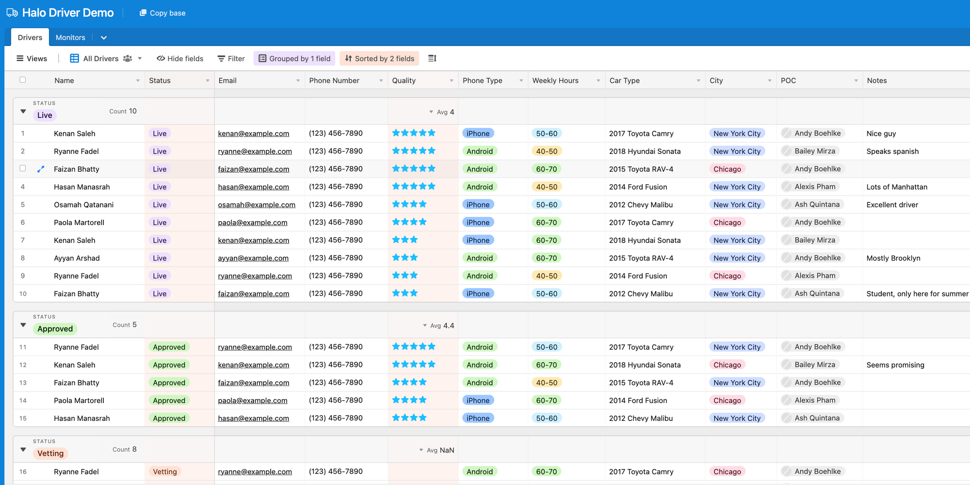 Airtable personal CRM