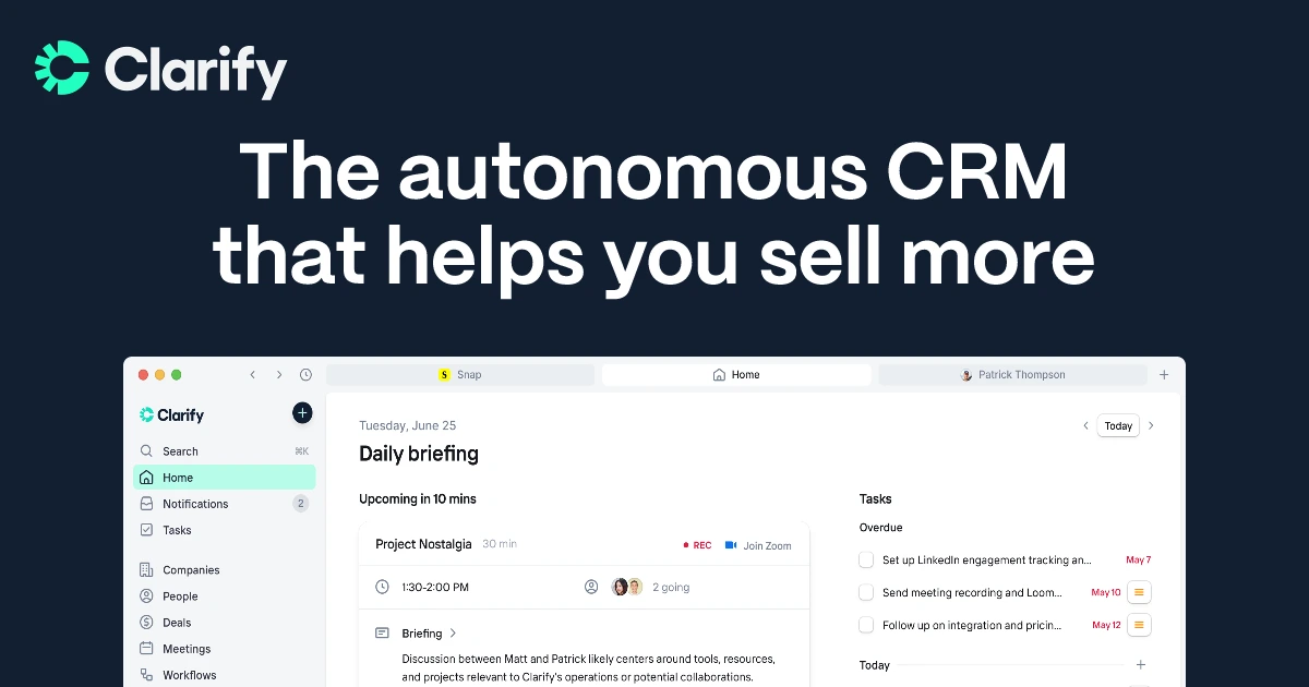 Clarify CRM Pipeline