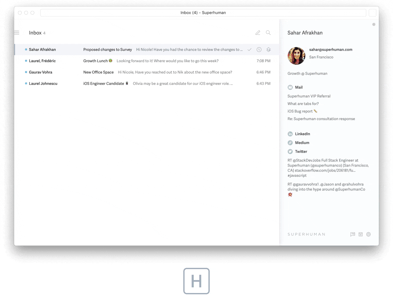 Recuerda actuar sobre los correos electrónicos más tarde