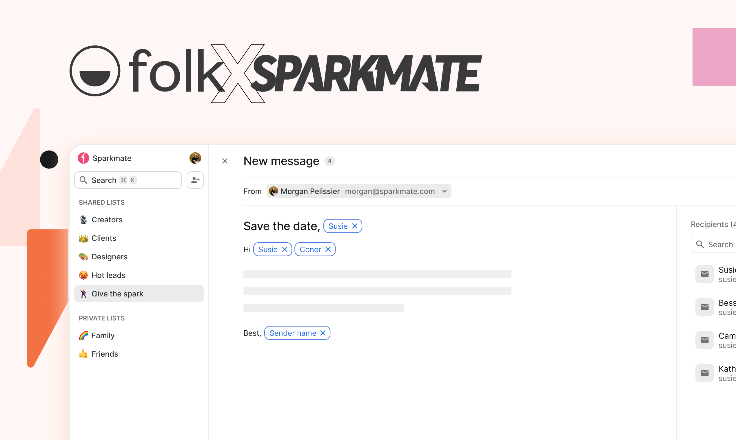 folk and Sparkmate partnership