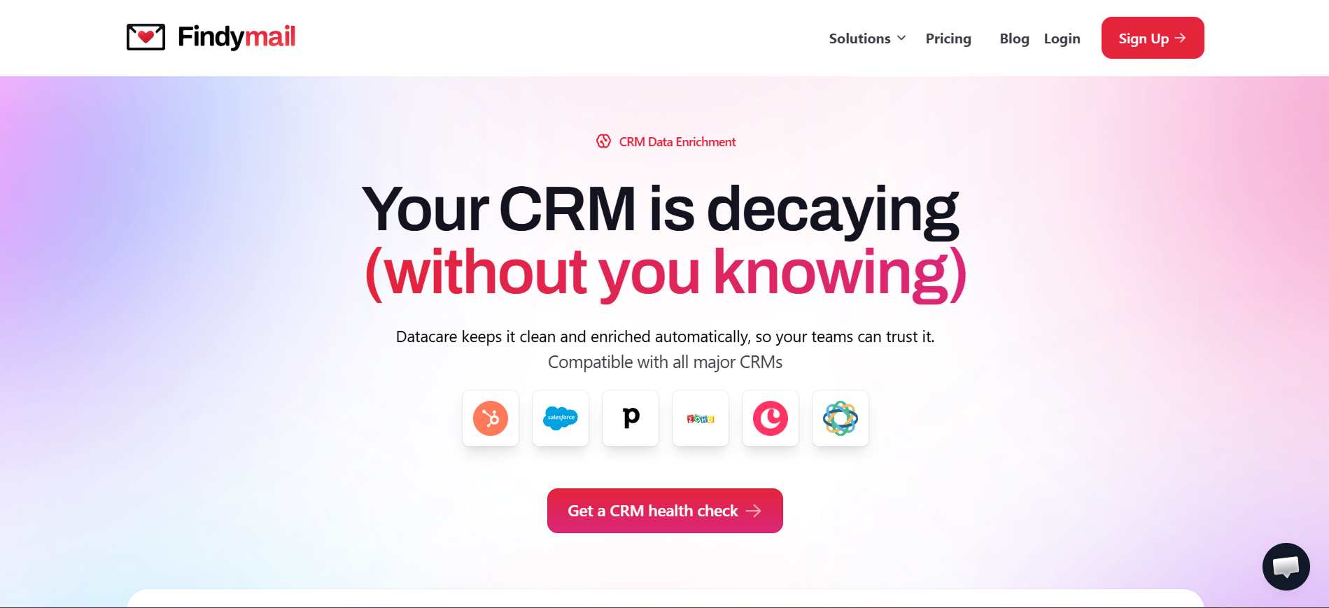FindyMail CRM - Gestão de Dados