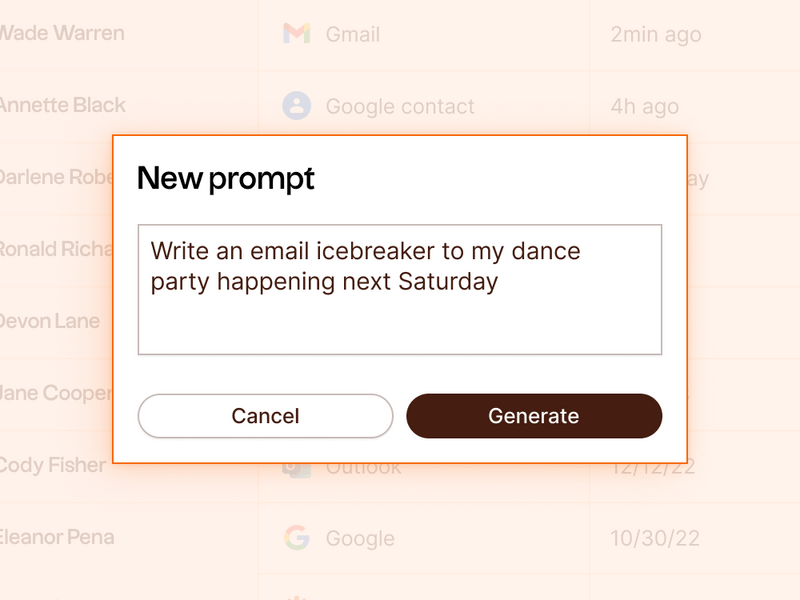 Prompt Fill Cold email generator