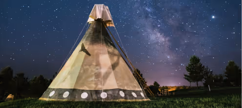 teepee in scenic view