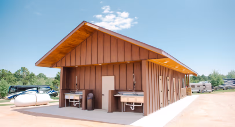 restrooms at Buffalo Ridge campground